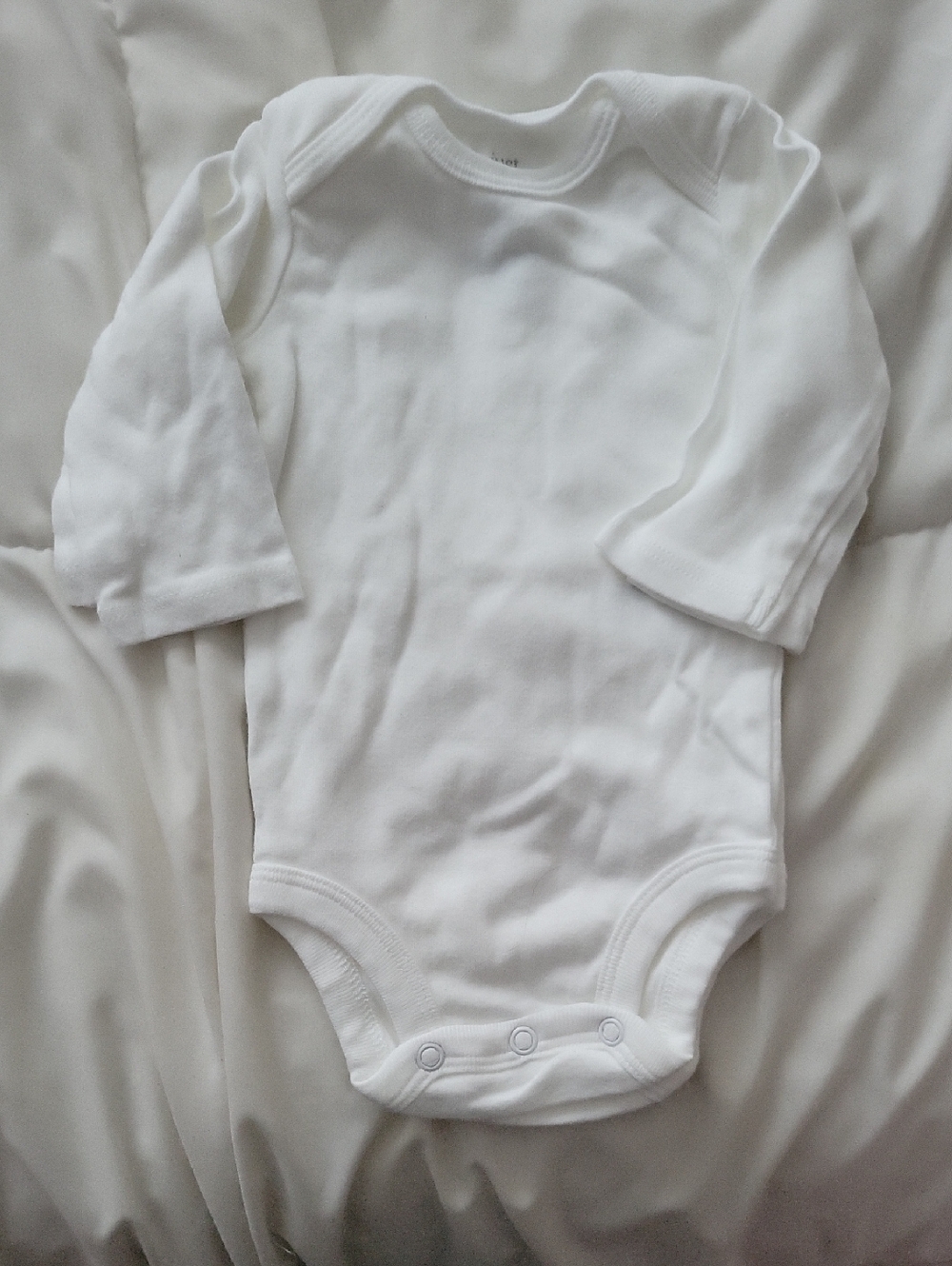 Classic White Long-Sleeve Baby One-Piece 2-Pack